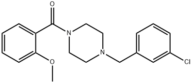 1-(3-chlorobenzyl)-4-(2-methoxybenzoyl)piperazine 구조식 이미지