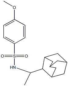 N-[1-(2-adamantyl)ethyl]-4-methoxybenzenesulfonamide 구조식 이미지