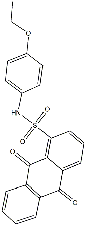 N-(4-ethoxyphenyl)-9,10-dioxo-9,10-dihydro-1-anthracenesulfonamide 구조식 이미지