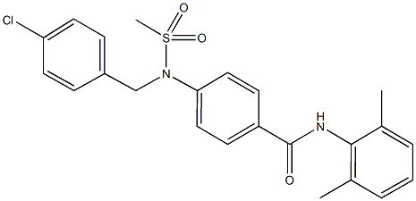 4-[(4-chlorobenzyl)(methylsulfonyl)amino]-N-(2,6-dimethylphenyl)benzamide Structure