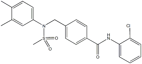 N-(2-chlorophenyl)-4-{[3,4-dimethyl(methylsulfonyl)anilino]methyl}benzamide 구조식 이미지