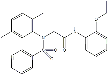 2-[2,5-dimethyl(phenylsulfonyl)anilino]-N-(2-ethoxyphenyl)acetamide 구조식 이미지