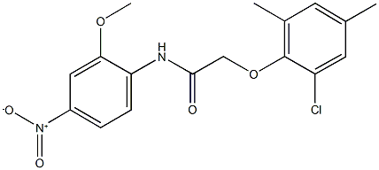 2-(2-chloro-4,6-dimethylphenoxy)-N-{4-nitro-2-methoxyphenyl}acetamide Structure