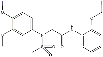 2-[3,4-dimethoxy(methylsulfonyl)anilino]-N-(2-ethoxyphenyl)acetamide 구조식 이미지