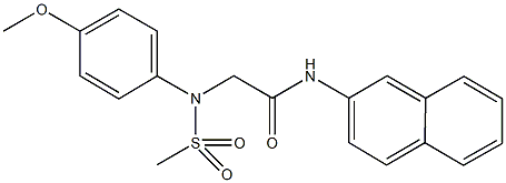 2-[4-methoxy(methylsulfonyl)anilino]-N-(2-naphthyl)acetamide 구조식 이미지