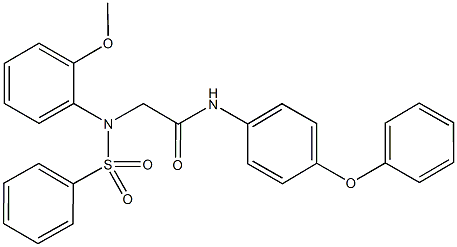 2-[2-methoxy(phenylsulfonyl)anilino]-N-(4-phenoxyphenyl)acetamide 구조식 이미지