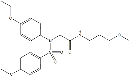 2-(4-ethoxy{[4-(methylsulfanyl)phenyl]sulfonyl}anilino)-N-(3-methoxypropyl)acetamide Structure