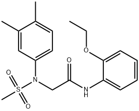 2-[3,4-dimethyl(methylsulfonyl)anilino]-N-(2-ethoxyphenyl)acetamide 구조식 이미지