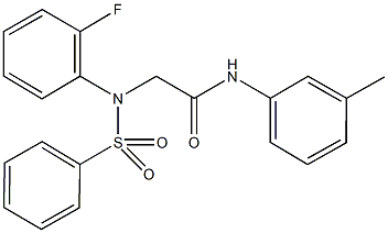 2-[2-fluoro(phenylsulfonyl)anilino]-N-(3-methylphenyl)acetamide 구조식 이미지