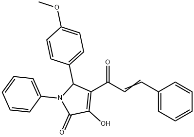 4-cinnamoyl-3-hydroxy-5-(4-methoxyphenyl)-1-phenyl-1,5-dihydro-2H-pyrrol-2-one Structure