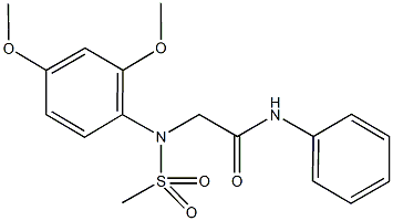 2-[2,4-dimethoxy(methylsulfonyl)anilino]-N-phenylacetamide 구조식 이미지