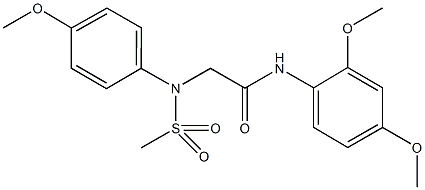 N-(2,4-dimethoxyphenyl)-2-[4-methoxy(methylsulfonyl)anilino]acetamide 구조식 이미지