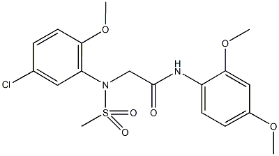 2-[5-chloro-2-methoxy(methylsulfonyl)anilino]-N-(2,4-dimethoxyphenyl)acetamide 구조식 이미지