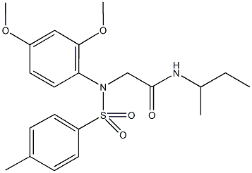 N-(sec-butyl)-2-{2,4-dimethoxy[(4-methylphenyl)sulfonyl]anilino}acetamide 구조식 이미지