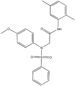 N-(2,5-dimethylphenyl)-2-{[(4-methoxyphenyl)sulfonyl]anilino}acetamide 구조식 이미지