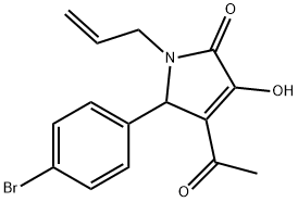 4-acetyl-1-allyl-5-(4-bromophenyl)-3-hydroxy-1,5-dihydro-2H-pyrrol-2-one 구조식 이미지