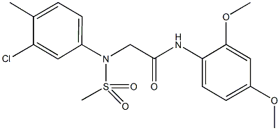 2-[3-chloro-4-methyl(methylsulfonyl)anilino]-N-(2,4-dimethoxyphenyl)acetamide Structure