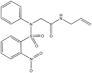 N-allyl-2-[({2-nitrophenyl}sulfonyl)anilino]acetamide Structure