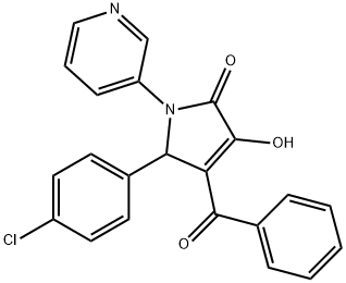 4-benzoyl-5-(4-chlorophenyl)-3-hydroxy-1-(3-pyridinyl)-1,5-dihydro-2H-pyrrol-2-one Structure