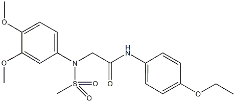 2-[3,4-dimethoxy(methylsulfonyl)anilino]-N-(4-ethoxyphenyl)acetamide Structure