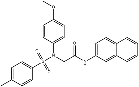 2-{4-methoxy[(4-methylphenyl)sulfonyl]anilino}-N-(2-naphthyl)acetamide 구조식 이미지