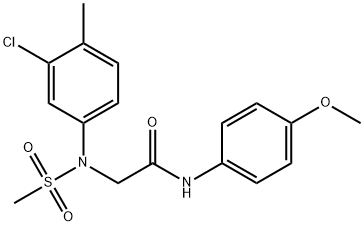 2-[3-chloro-4-methyl(methylsulfonyl)anilino]-N-(4-methoxyphenyl)acetamide Structure