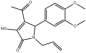 4-acetyl-1-allyl-5-(3,4-dimethoxyphenyl)-3-hydroxy-1,5-dihydro-2H-pyrrol-2-one Structure