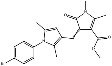 methyl 4-{[1-(4-bromophenyl)-2,5-dimethyl-1H-pyrrol-3-yl]methylene}-1,2-dimethyl-5-oxo-4,5-dihydro-1H-pyrrole-3-carboxylate Structure
