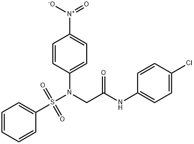 N-(4-chlorophenyl)-2-[{4-nitrophenyl}(phenylsulfonyl)amino]acetamide Structure