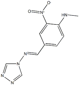 4-{[3-nitro-4-(methylamino)benzylidene]amino}-4H-1,2,4-triazole 구조식 이미지