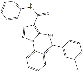 5-[(3-fluorobenzoyl)amino]-N,1-diphenyl-1H-pyrazole-4-carboxamide Structure