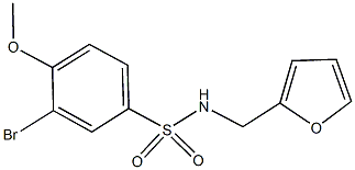 3-bromo-N-(2-furylmethyl)-4-methoxybenzenesulfonamide Structure