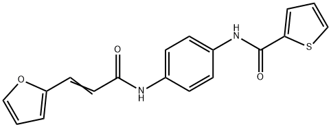 N-(4-{[3-(2-furyl)acryloyl]amino}phenyl)-2-thiophenecarboxamide Structure