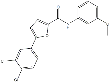 5-(3,4-dichlorophenyl)-N-(3-methoxyphenyl)-2-furamide 구조식 이미지