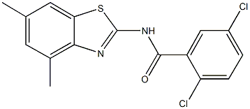 2,5-dichloro-N-(4,6-dimethyl-1,3-benzothiazol-2-yl)benzamide Structure