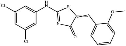 2-(3,5-dichloroanilino)-5-(2-methoxybenzylidene)-1,3-thiazol-4(5H)-one Structure