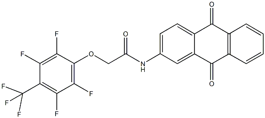 N-(9,10-dioxo-9,10-dihydro-2-anthracenyl)-2-[2,3,5,6-tetrafluoro-4-(trifluoromethyl)phenoxy]acetamide Structure