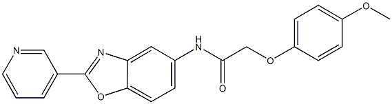 2-(4-methoxyphenoxy)-N-[2-(3-pyridinyl)-1,3-benzoxazol-5-yl]acetamide 구조식 이미지