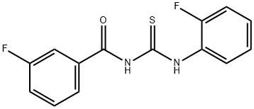 N-(3-fluorobenzoyl)-N'-(2-fluorophenyl)thiourea 구조식 이미지