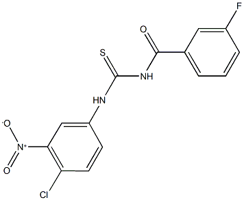 N-{4-chloro-3-nitrophenyl}-N'-(3-fluorobenzoyl)thiourea 구조식 이미지