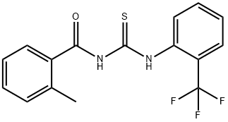 N-(2-methylbenzoyl)-N'-[2-(trifluoromethyl)phenyl]thiourea 구조식 이미지