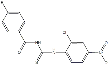 N-{2-chloro-4-nitrophenyl}-N'-[(4-fluorophenyl)carbonyl]thiourea Structure