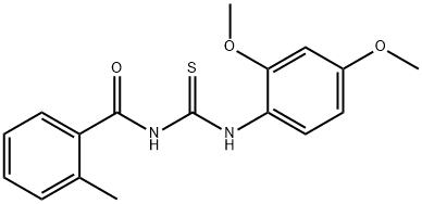 N-(2,4-dimethoxyphenyl)-N'-(2-methylbenzoyl)thiourea 구조식 이미지