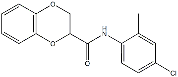 N-(4-chloro-2-methylphenyl)-2,3-dihydro-1,4-benzodioxine-2-carboxamide 구조식 이미지