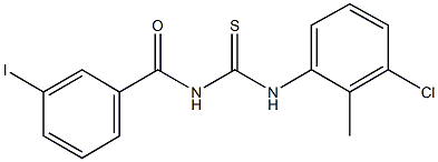 N-(3-chloro-2-methylphenyl)-N'-(3-iodobenzoyl)thiourea 구조식 이미지