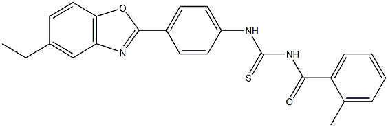 N-[4-(5-ethyl-1,3-benzoxazol-2-yl)phenyl]-N'-(2-methylbenzoyl)thiourea 구조식 이미지