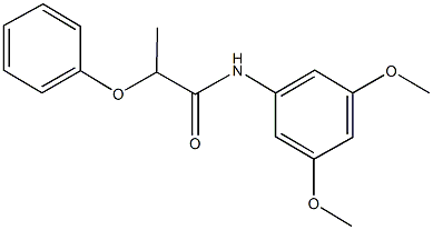 N-(3,5-dimethoxyphenyl)-2-phenoxypropanamide 구조식 이미지