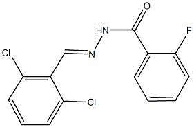 N'-(2,6-dichlorobenzylidene)-2-fluorobenzohydrazide Structure