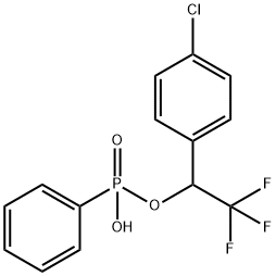 1-(4-chlorophenyl)-2,2,2-trifluoroethyl hydrogen phenylphosphonate 구조식 이미지