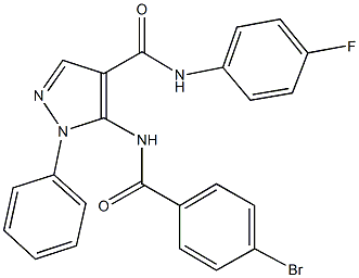 5-[(4-bromobenzoyl)amino]-N-(4-fluorophenyl)-1-phenyl-1H-pyrazole-4-carboxamide Structure